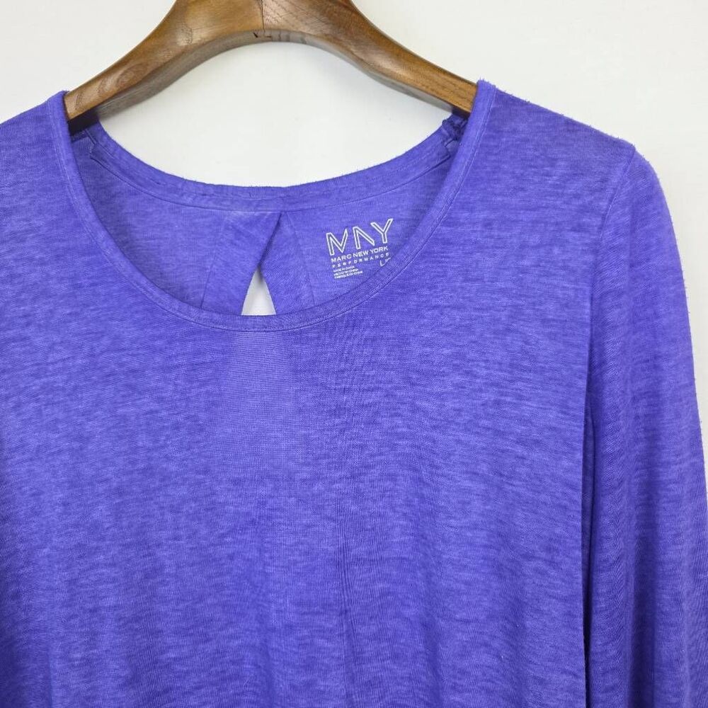 MNY Marc New York Purple Performance Top L Long Sleeve - Picture 3 of 5